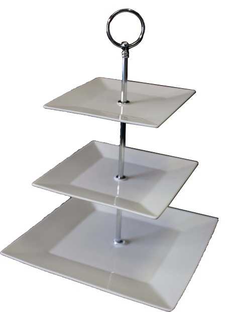 3 tier 2025 square cake stand